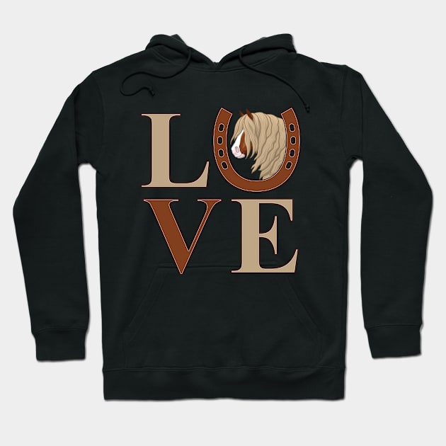 Chestnut Flaxen Gypsy Vanner Draft Horse LOVE Hoodie by csforest